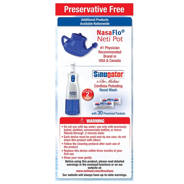 Neilmed Sinus Rinse Saline Nasal Rinse Premixed Packets 1Source