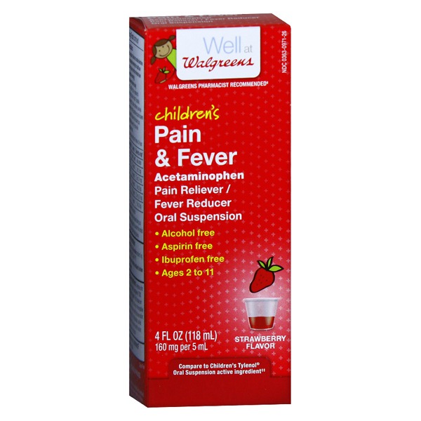 Walgreens Children'S Pain & Fever Acetaminophen Oral Suspension 160Mg