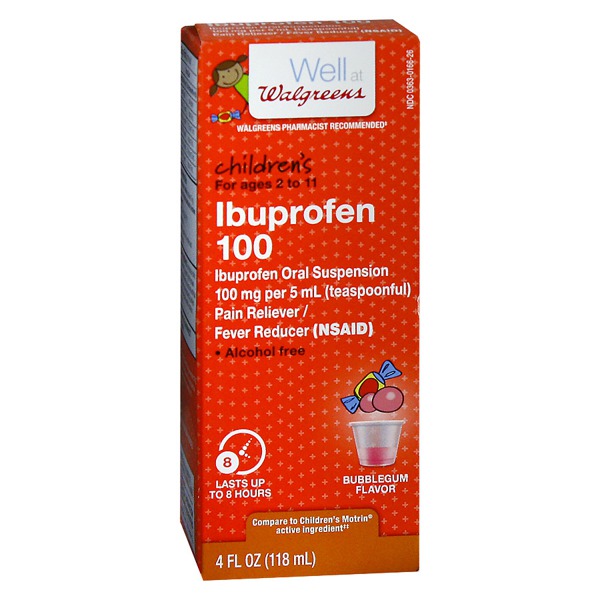 Walgreens Children'S Ibuprofen 100 Oral Suspension Bubblegum 1Source