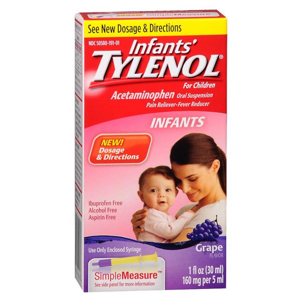 Infants' TYLENOL Acetaminophen Oral Suspension Grape 1Source