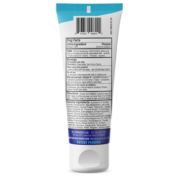 G2 Arthritis Wonder Pain Relieving Cream 1Source