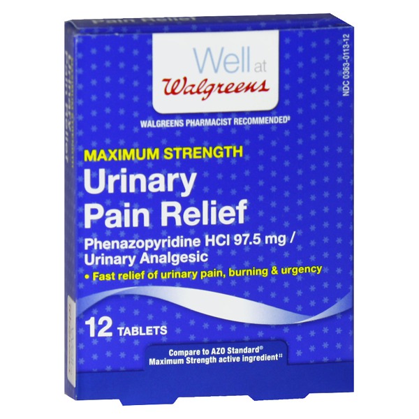 Walgreens Maximum Strength Urinary Pain Relief Tablets 1Source