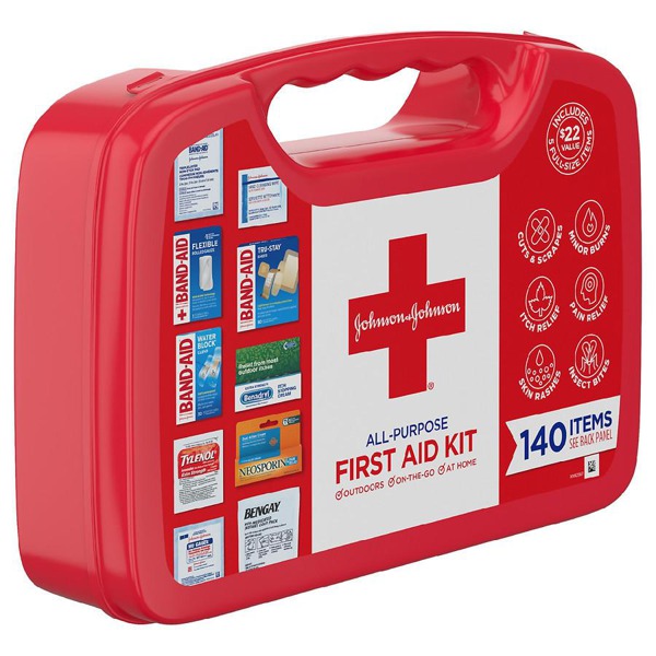Johnson & Johnson AllPurpose Portable Compact First Aid Kit 1Source