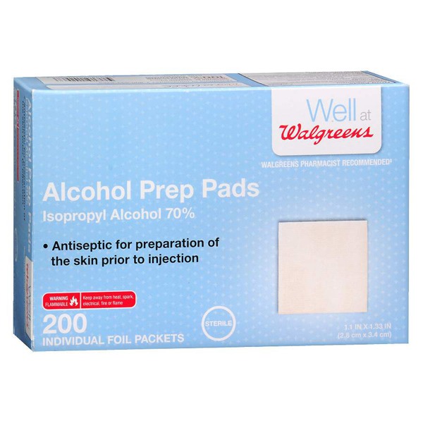 alcohol pads walgreens