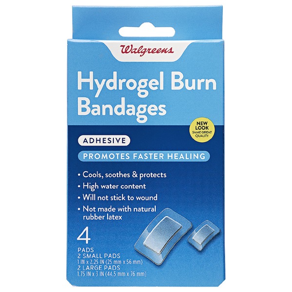 Walgreens Adhesive Hydrogel Burn Pad Combo Pack 1Source