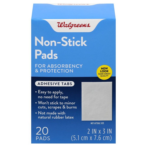 Walgreens NonStick Adhesive Pads 2 Inch X 3 Inch 1Source