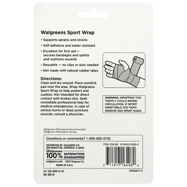 Walgreens Reversible Sport Wrap 3 Inch Red 1Source