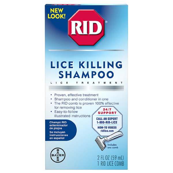 RID Lice Killing Shampoo, Head Lice Treatment For Kids And Adults, With