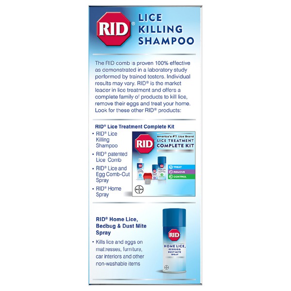 RID Lice Killing Shampoo, Head Lice Treatment For Kids And Adults, With