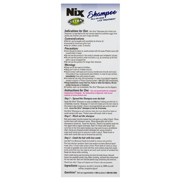 Nix Ultra Shampoo Lice Treatment 1Source