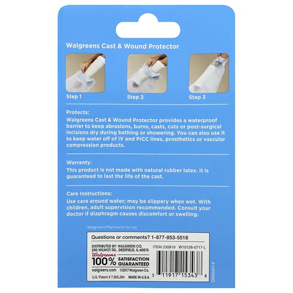 Walgreens Pediatric Waterproof Cast & Wound Protector 18 Inch 1Source