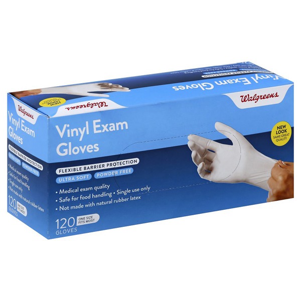 Walgreens LatexFree Vinyl Gloves One Size 1Source