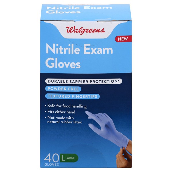 Walgreens Nitrile Exam Gloves Large 1Source