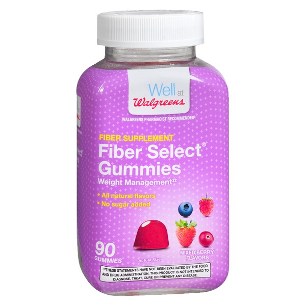 Walgreens Fiber Select Supplement Gummies Mixed Berry 1Source