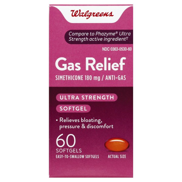 Walgreens Ultra Strength Gas Relief Softgels 1Source