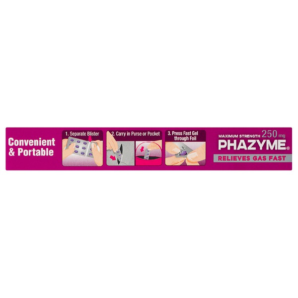 Phazyme Maximum Strength Gas And Bloating Relief, 250 Mg 1Source