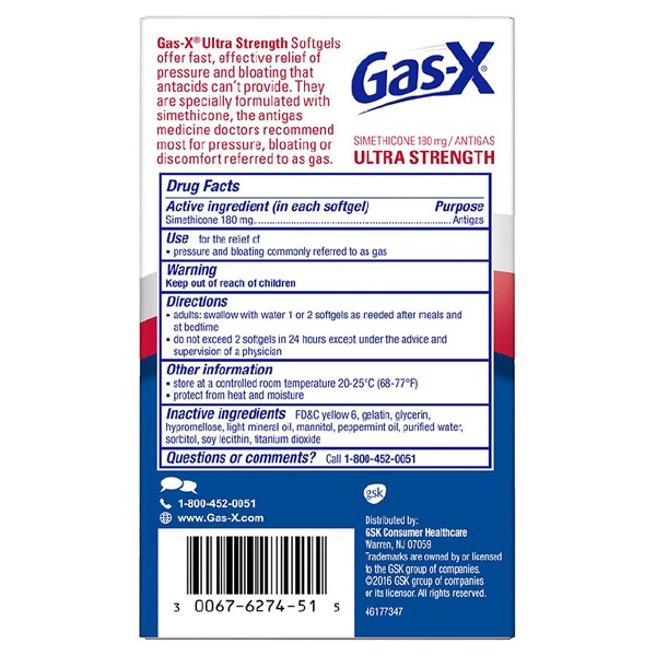 GasX Ultra Strength Gas Relief Softgels 1Source