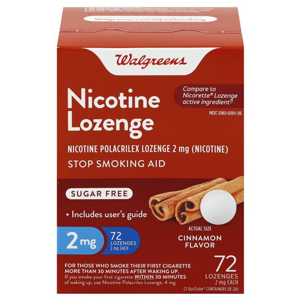 Walgreens Nicotine Lozenges 2 Mg Cinnamon 1Source