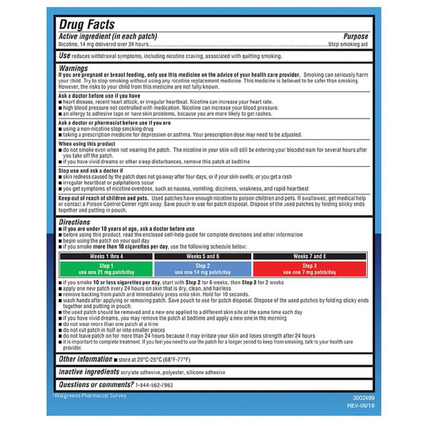 Walgreens Nicotine Patch 14 Mg 1Source