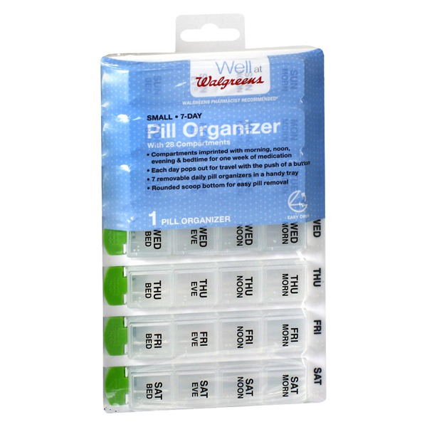 Walgreens 7 Day Pill Box Removable Medication Small 1Source