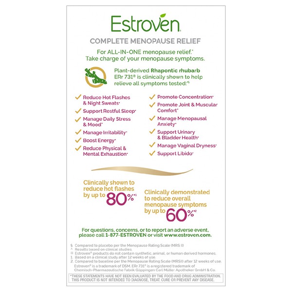 Estroven Complete Menopause Relief 1Source