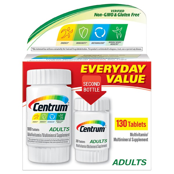 Centrum Complete Multivitamin & Multimineral Supplement Tablet Adults ...