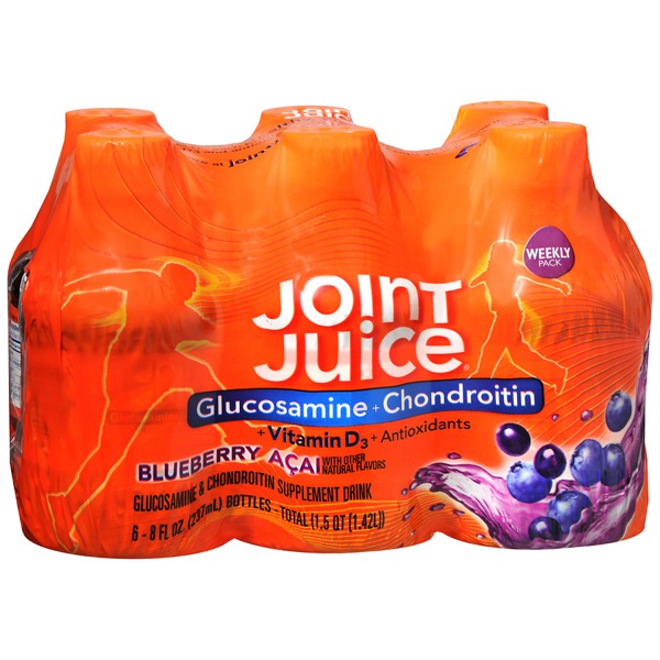 Joint Juice Glucosamine + Chondroitin Supplement Drink Blueberry Acai