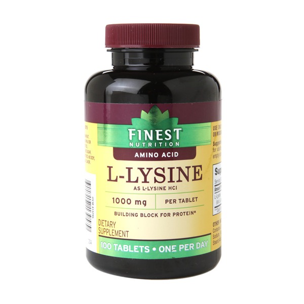 Finest Nutrition LLysine 1000 Mg Dietary Supplement Tablets 1Source