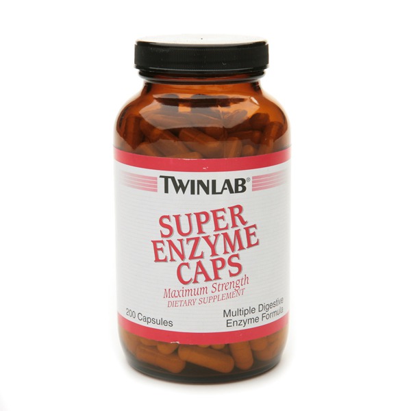 Twinlab Super Enzyme Caps Maximum Strength Dietary Supplement Capsules
