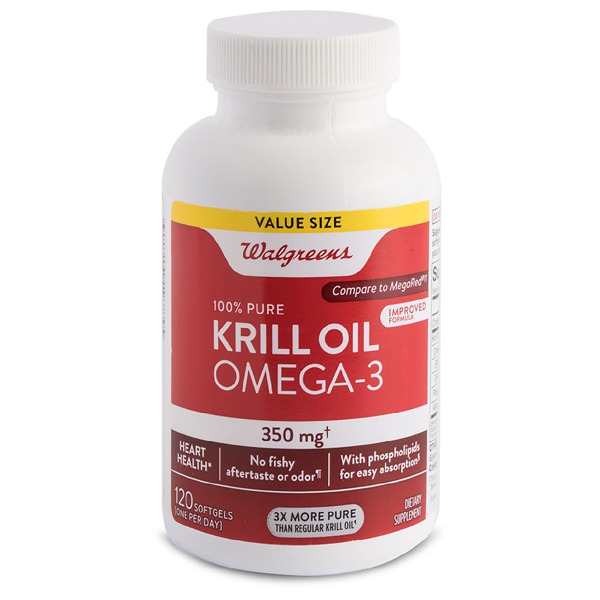 Walgreens Krill Oil Omega3 Softgels 1Source