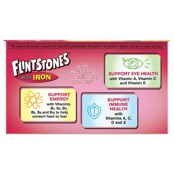 Flintstones Children'S Chewable Multivitamins With Iron Orange 1Source