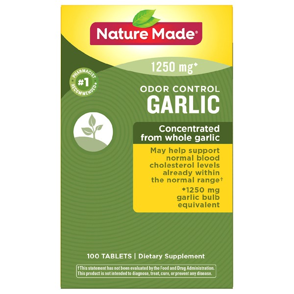 Nature Made Odor Control Garlic 1250 Mg Tablets 1Source