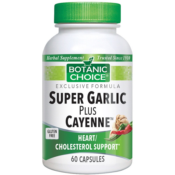 Botanic Choice Super Garlic Plus Cayenne Herbal Supplement Capsules