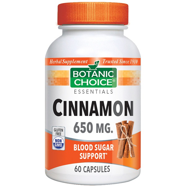Botanic Choice Cinnamon 650 Mg Herbal Supplement Capsules 1Source