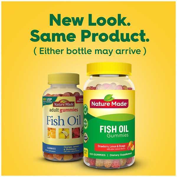 Nature Made Fish Oil Adult Gummies Orange, Lemon & Strawberry 1Source