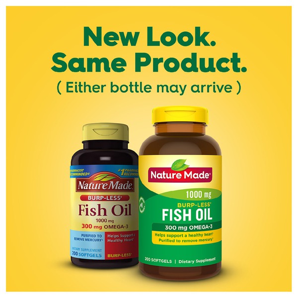 Nature Made BurpLess Fish Oil 1000 Mg Softgels 1Source