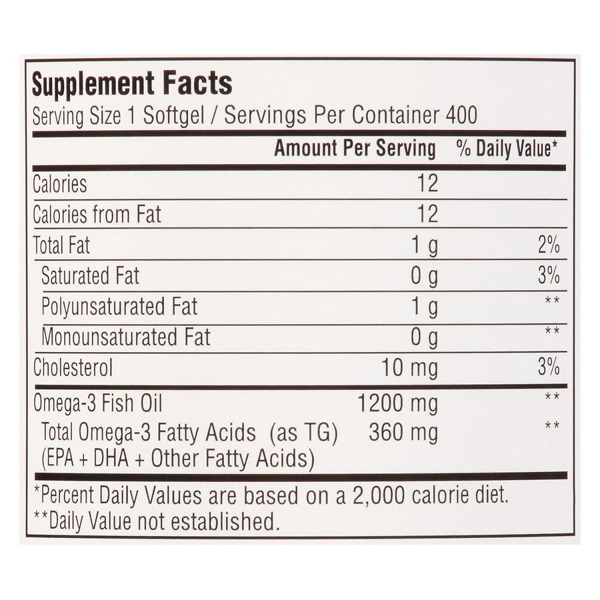 Walgreens Fish Oil 1200 Mg Supplement 1Source