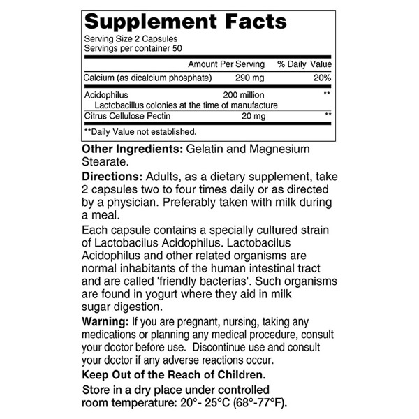 Mason Natural Acidophilus With Pectin, Capsules 1Source