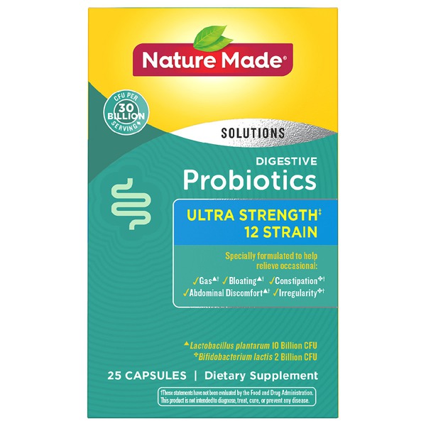 Nature Made Digestive Probiotics MultiStrain 12 UltraStrength 1Source