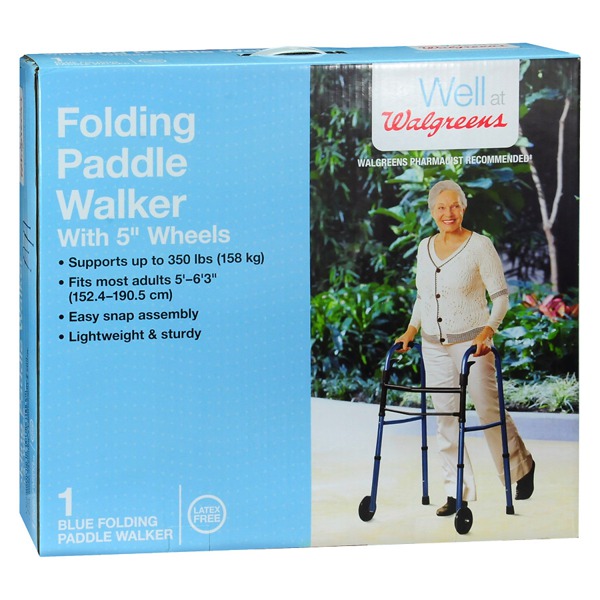 Walgreens Folding Walker With Wheels 1Source