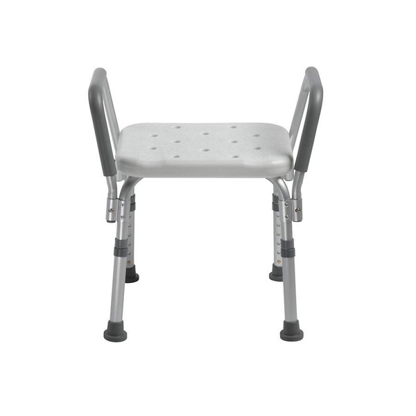 Drive Medical Knock Down Bath Bench With Padded Arms White 1Source