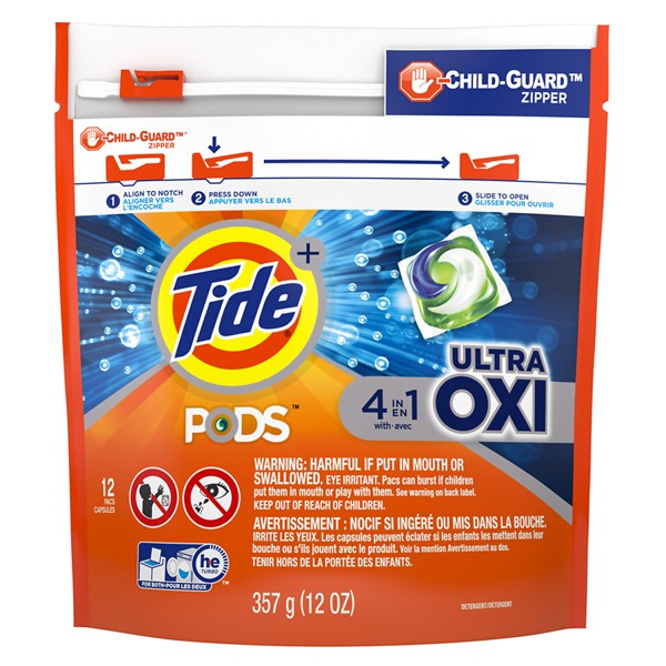Tide Pods Ultra Oxi Liquid Detergent Pacs 1Source