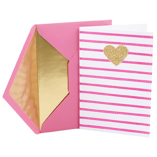 Hallmark Signature Birthday Greeting Card For Her (Heart And Stripes