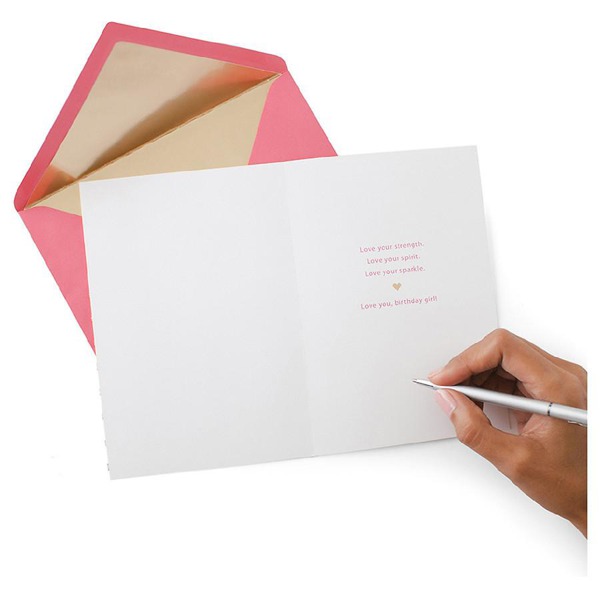 Hallmark Signature Birthday Greeting Card For Her (Heart And Stripes