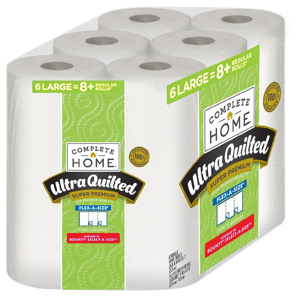 Complete Home Ultra Quilted Super Premium Paper Towels 6 Ct 1Source