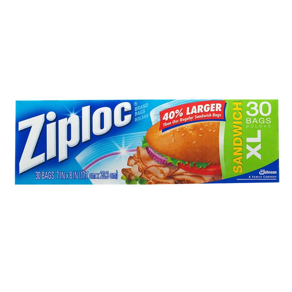 Ziploc XL Sandwich Bags 1Source