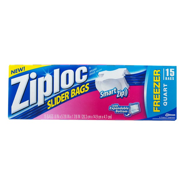 Ziploc Slider Freezer Bags Quart 1Source