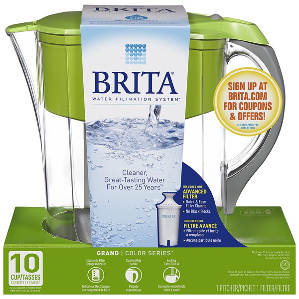 Brita Grand Water Filter Pitcher Green 10 Cup Capacity 1Source