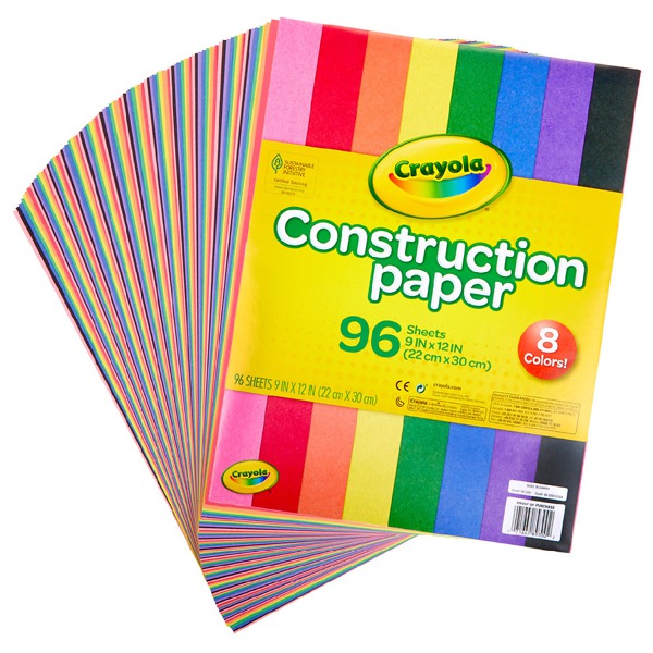 Crayola Construction Paper Assorted Colors 1Source