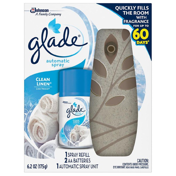 Glade Clean Linen® Automatic Spray Starter Kit - 1Source